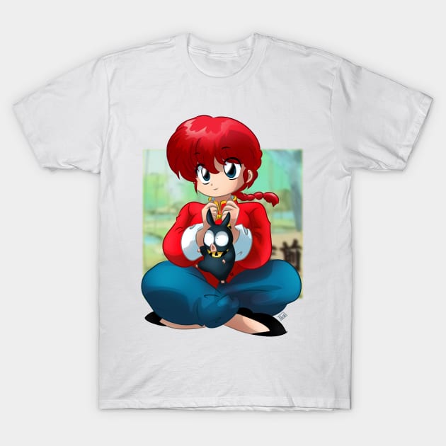 Ranma and P-Chan T-Shirt by La Casa del Otaku